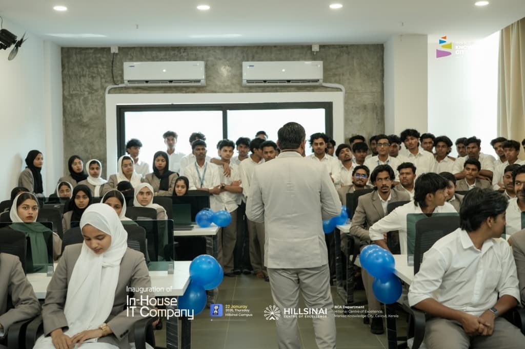 Inauguration of the In-House IT Company at Hillsinai Campus — BCA students and faculty